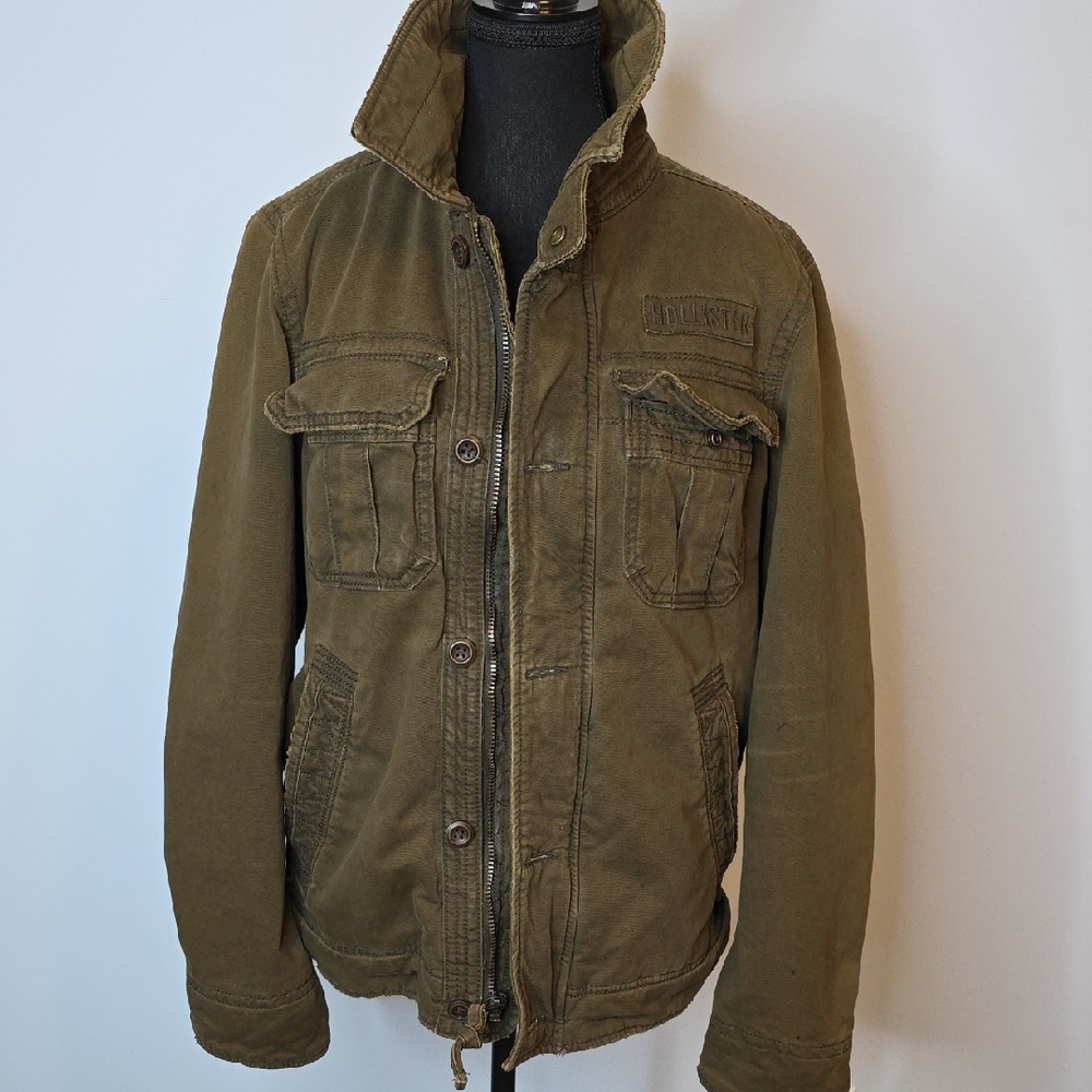 Hollister Khaki Military Style Jacket